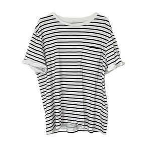 H&M Black & White Striped T-shirt